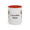 11oz Cavachon Dog Mom Mug, Red, front view