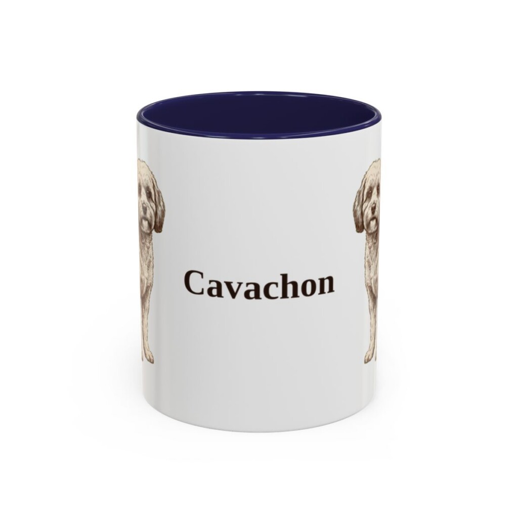 11oz Cavachon Mug, Navy, front view