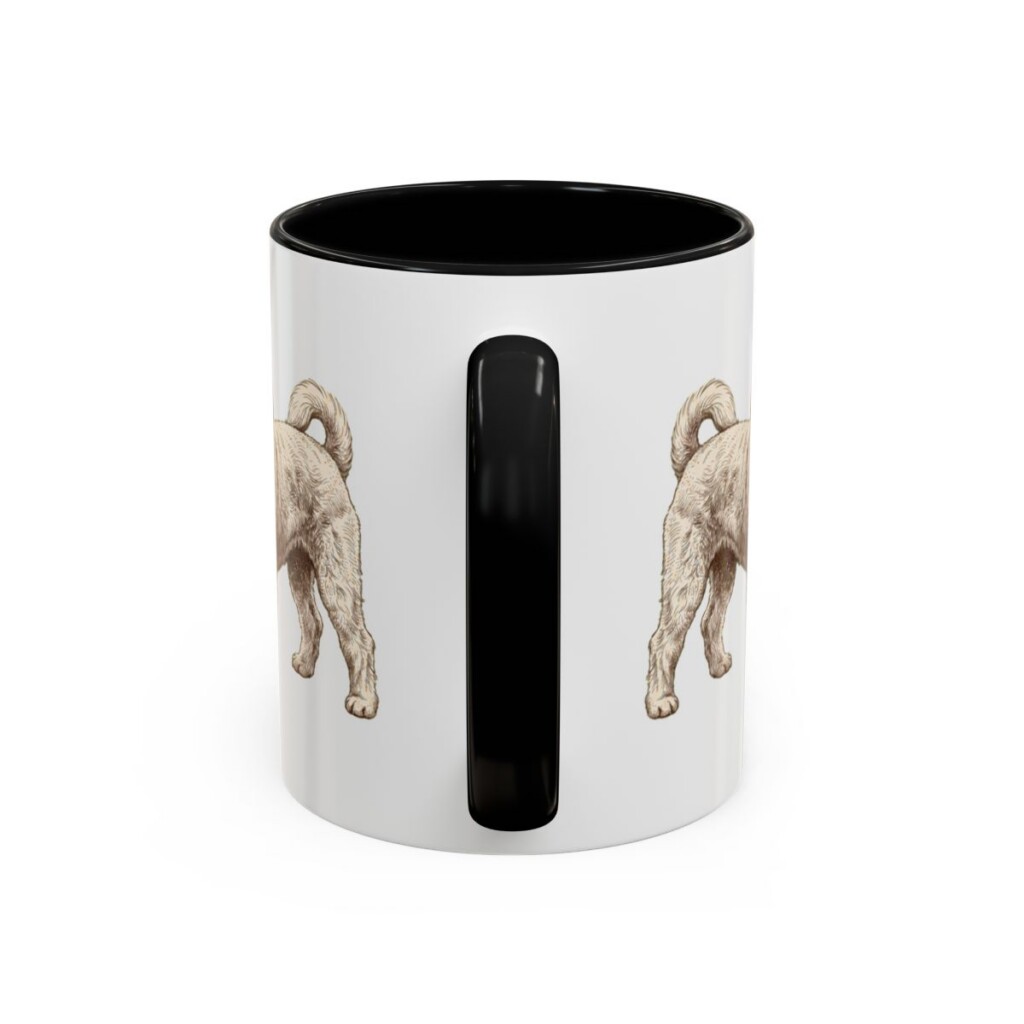 11oz Cavachon Mug, Black, back view