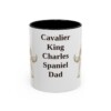 11oz Cavalier King Charles Spaniel Dog Dad Mug, Black, front view