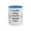11oz Cavalier King Charles Spaniel Dog Dad Mug, Light Blue, front view