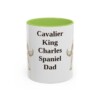 11oz Cavalier King Charles Spaniel Dog Dad Mug, Light Green, front view