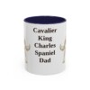 11oz Cavalier King Charles Spaniel Dog Dad Mug, Navy, front view