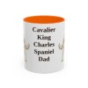 11oz Cavalier King Charles Spaniel Dog Dad Mug, Orange, front view