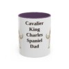 11oz Cavalier King Charles Spaniel Dog Dad Mug, Purple, front view
