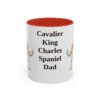 11oz Cavalier King Charles Spaniel Dog Dad Mug, Red, front view