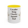 11oz Cavalier King Charles Spaniel Dog Dad Mug, Yellow, front view