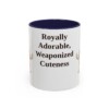11oz Funny Cavalier King Charles Spaniel Mug, Navy, front view