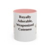 11oz Funny Cavalier King Charles Spaniel Mug, Pink, front view