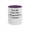 11oz Funny Cavalier King Charles Spaniel Mug, Purple, front view
