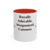 11oz Funny Cavalier King Charles Spaniel Mug, Red, front view