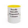 11oz Funny Cavalier King Charles Spaniel Mug, Yellow, front view