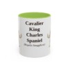 11oz-cavalier-king-charles-spaniel-mug-latin-light-green 11oz Cavalier King Charles Spaniel Latin Mug, Light Green, front view
