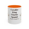 11oz-cavalier-king-charles-spaniel-mug-latin-orange 11oz Cavalier King Charles Spaniel Latin Mug, Orange, front view