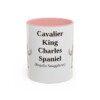 11oz-cavalier-king-charles-spaniel-mug-latin-pink 11oz Cavalier King Charles Spaniel Latin Mug, Pink, front view