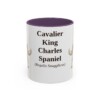 11oz-cavalier-king-charles-spaniel-mug-latin-purple 11oz Cavalier King Charles Spaniel Latin Mug, Purple, front view