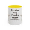 11oz-cavalier-king-charles-spaniel-mug-latin-yellow 11oz Cavalier King Charles Spaniel Latin Mug, Yellow, front view
