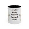 11oz Cavalier King Charles Spaniel Dog Mom Mug, Black, front view