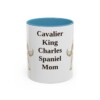 11oz Cavalier King Charles Spaniel Dog Mom Mug, Light Blue, front view