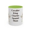 11oz Cavalier King Charles Spaniel Dog Mom Mug, Light Green, front view