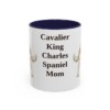 11oz Cavalier King Charles Spaniel Dog Mom Mug, Navy, front view