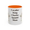 11oz Cavalier King Charles Spaniel Dog Mom Mug, Orange, front view