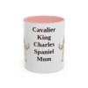 11oz Cavalier King Charles Spaniel Dog Mom Mug, Pink, front view
