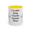 11oz Cavalier King Charles Spaniel Dog Mom Mug, Yellow, front view