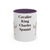 11oz Cavalier King Charles Spaniel Mug, Purple, front view