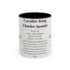11oz Cavalier King Charles Spaniel Mug, Black, front view