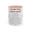 11oz Cavalier King Charles Spaniel Mug, Pink, front view