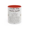 11oz Cavalier King Charles Spaniel Mug, Red, front view