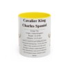 11oz Cavalier King Charles Spaniel Mug, Yellow, front view