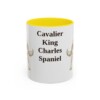 11oz Cavalier King Charles Spaniel Mug, Yellow, front view