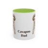 11oz Cavapoo Dog Dad Mug, Light Green, front view