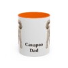 11oz Cavapoo Dog Dad Mug, Orange, front view