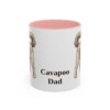 11oz Cavapoo Dog Dad Mug, Pink, front view