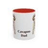 11oz Cavapoo Dog Dad Mug, Red, front view