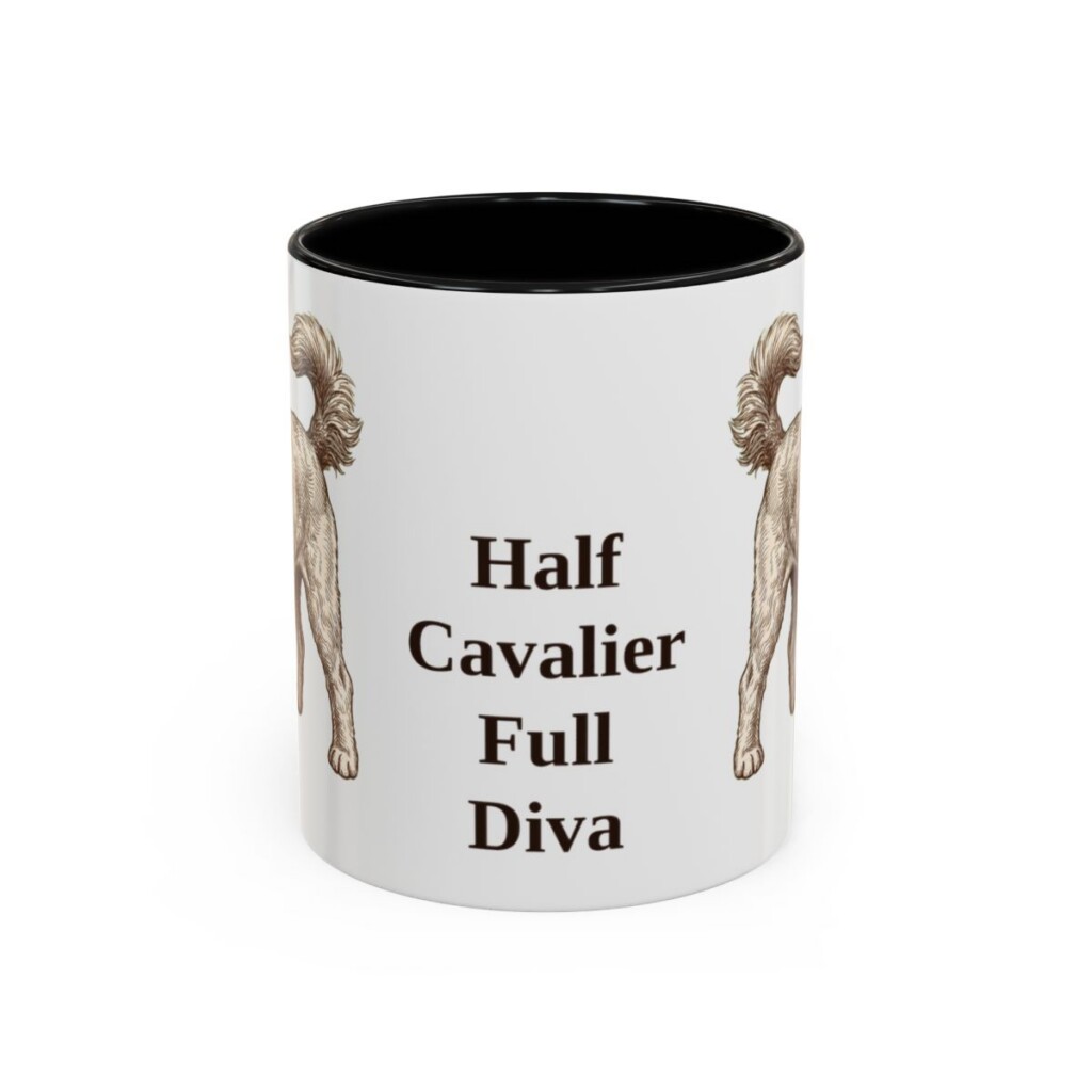 11oz Funny Cavapoo Mug, Black, front view