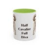 11oz Funny Cavapoo Mug, Light Green, front view