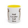 11oz Funny Cavapoo Mug, Yellow, front view