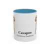 11oz Cavapoo Latin Mug, Light Blue, front view