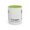 11oz Cavapoo Latin Mug, Light Green, front view