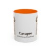 11oz Cavapoo Latin Mug, Orange, front view