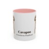 11oz Cavapoo Latin Mug, Pink, front view