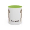 11oz Cavapoo Mug, Light Green, front view