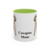 11oz Cavapoo Dog Mom Mug, Light Green, front view