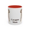 11oz Cavapoo Dog Mom Mug, Red, front view