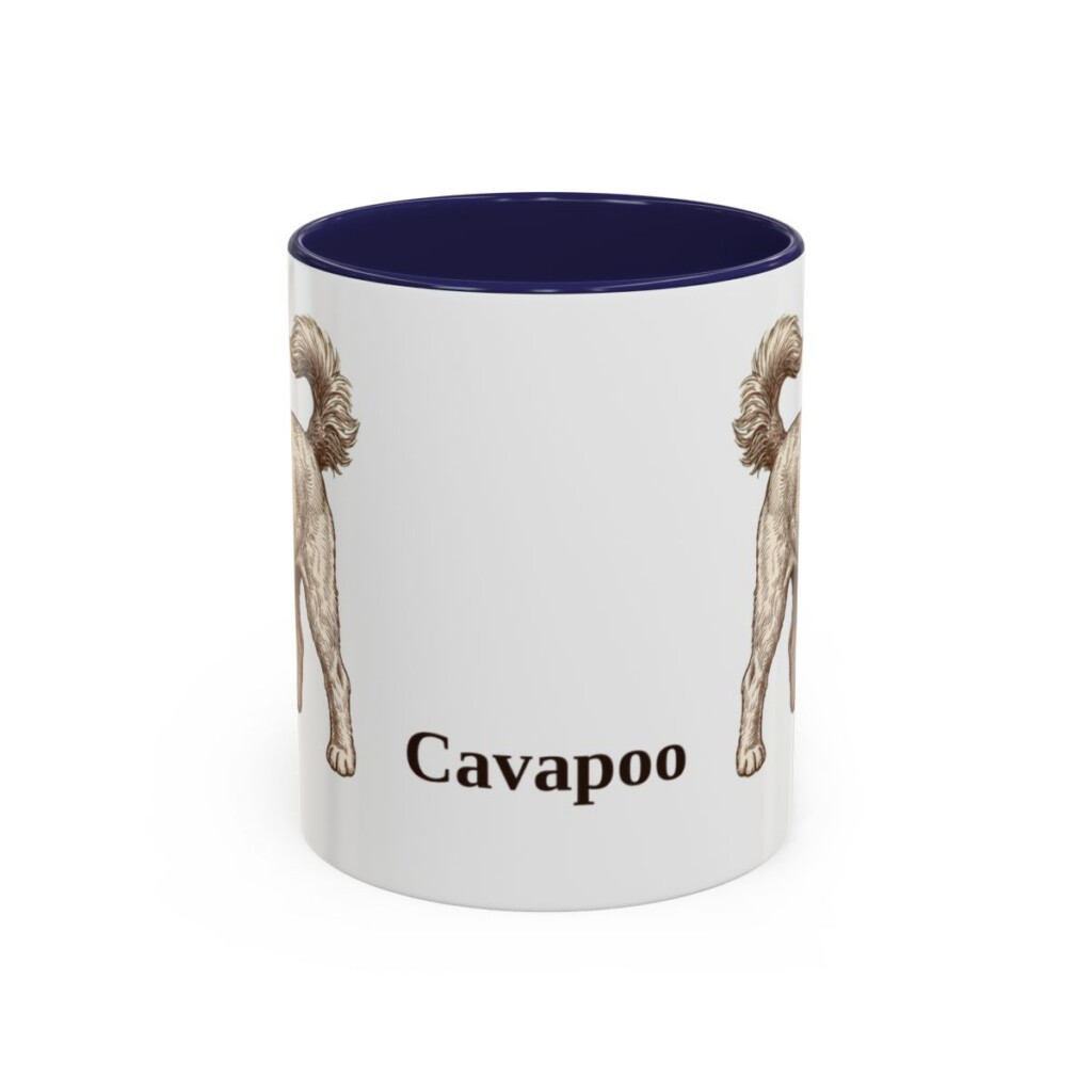 11oz Cavapoo Mug, Navy, front view