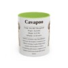 11oz Cavapoo Mug, Light Green, front view